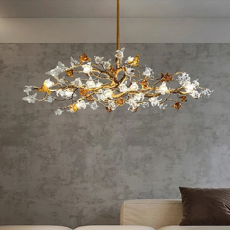 Copper Branch Pendant Chandelier for Luxury Living Room & Restaurant