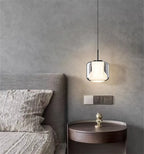 Nordic Glass Pendant Light Mini Copper LED Hanglamp for Bedroom, Living Room