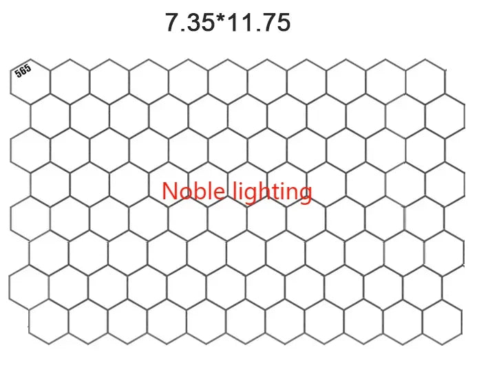 Honeycomb LED Car Detailing Ceiling Light - Customized Hexagon Design for Showroom