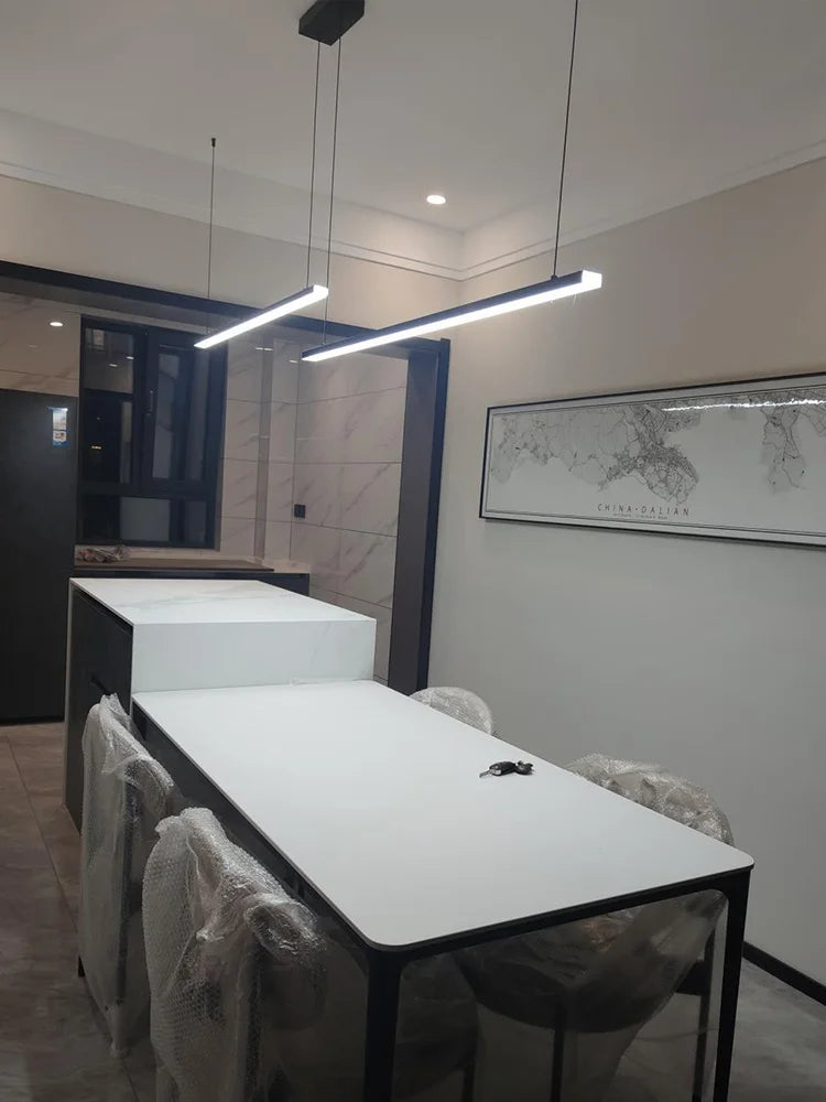 Modern Minimalist Nordic Chandelier Strip Creative Bar Table Lights