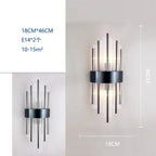 Crystal Wall Lamp: Modern Light Luxury for Living Room, Bedroom, and Corridor.