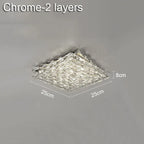 Crystal Ceiling Lamp: Modern Minimalist Indoor LED Lighting for Living Room, Dining & Bedroom