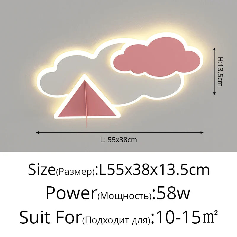 Modern Kids Room Ceiling Chandelier for Bedroom Study Living Room Lighting Fixtures