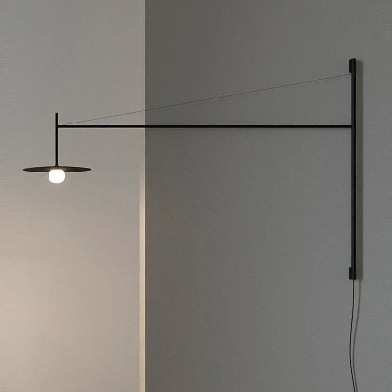 Black Iron LED Long Wall Lamp for Living Room, Bedroom, Corridor - Nordic Style
