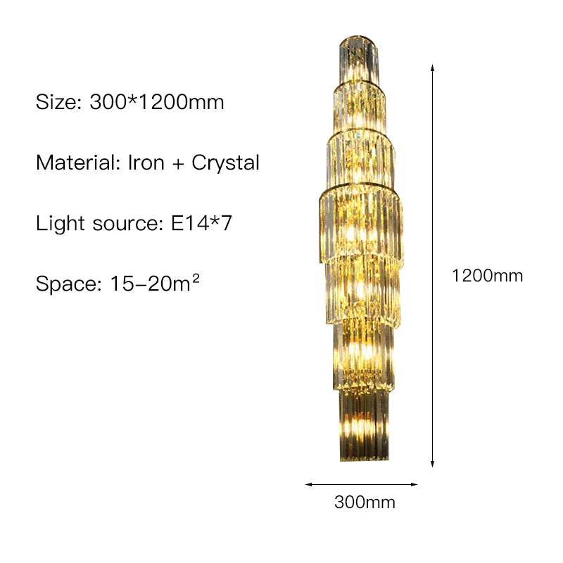 Crystal Nordic Wall Lamp Modern Luxury Home Decor Wall Sconce