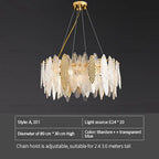 Glass Chandelier Light for Living Room, Bedroom, Dining: Luxury Art Designer Lighting