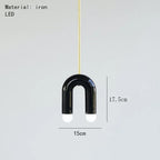 Nordic Arch LED Chandelier: Modern Art U-shaped Pendant Lamp for Kitchen, Dining, and Bar décor