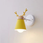 LED Antlers Wall Lamp Wooden Nordic Vintage Modern Loft Bedroom Lighting E27