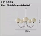 Glass Ball Chandelier: Creative Bauhaus Arts for Girls Bedroom & Home Decor