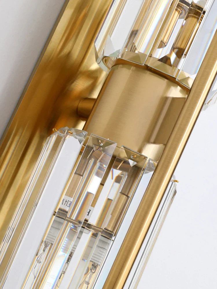 Crystal Wall Light: Minimalist Bedside Loft Wall Sconce for Living Room