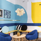 Glass Ball Chandelier: Modern Color Pendant Light for Living Room Decor