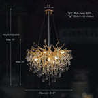 Luxury Crystal LED Chandelier Silver Gold G9 - Perfect for Indoor Hall Living Room Dining Room