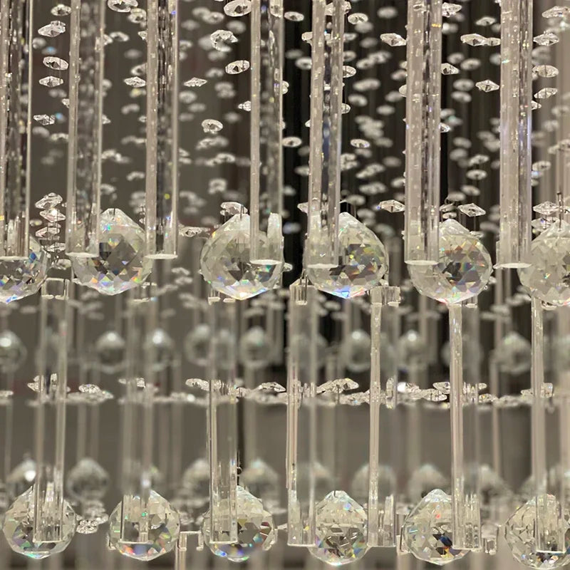 Modern Crystal Ceiling Chandelier for Living Room Staircase Pendant Light