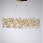 Crystal Sunflower Branch Chandelier: Luxurious Indoor Branch-Shaped Light