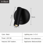 Bedroom Wall Lamp Surface Spotlight Indoor Reading Sconce Lights