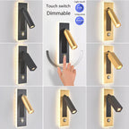 Dimmable LED Wall Sconce Rotation Reading Light for Bedroom Living Room