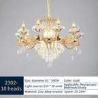 Crystal Chandelier: Elegant Lighting for Living Room, Dining Room, Bedroom, and Hotel