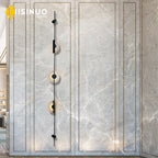 LED Marble Wall Lights - Black Metal Sconces for Living Room, Stairs & Aisle