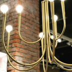 Nordic Gold Chandelier for Living Room Bedroom Attic Home Decor Luminaires