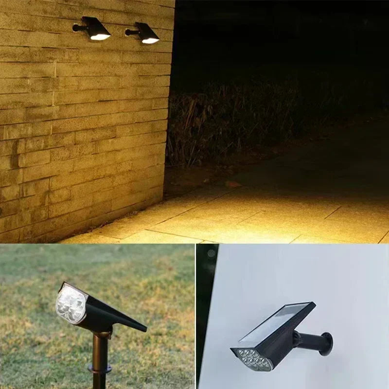 Solar Powered 7LED Adjustable Spotlight Outdoor Wall Light