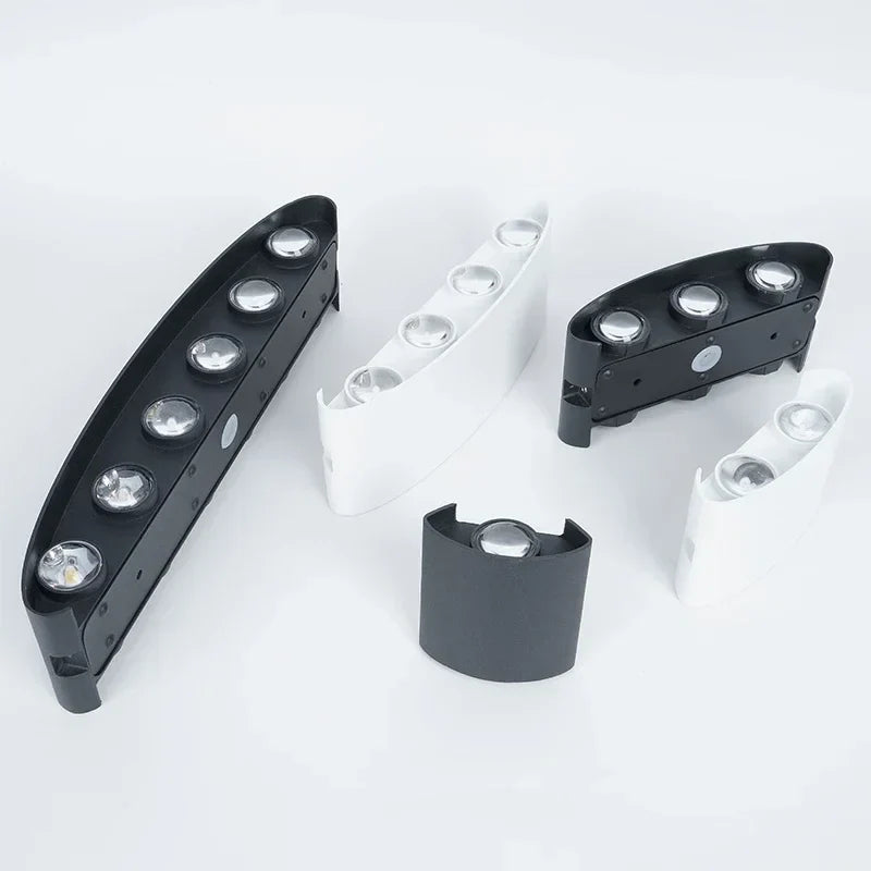 Nordic LED Aluminum Outdoor Wall Lamp Up Down Modern Lighting for Home & Bathroom