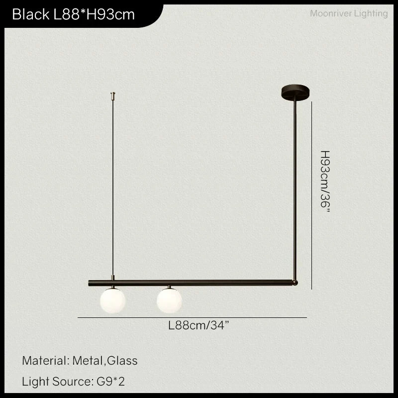 Linear Minimalist Chandelier Pendant Light for Living Room, Dining Table Ceiling Decor