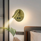 Rotatable Wall Lamp Black Bronze Modern Study LED Wall Sconce Reading Spotlights