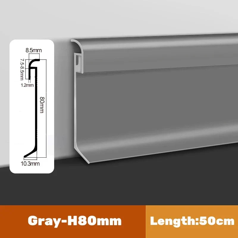 LED Skirting Line Aluminum Profile for Stylish Backlighting, Stair Lighting & Wall Trim