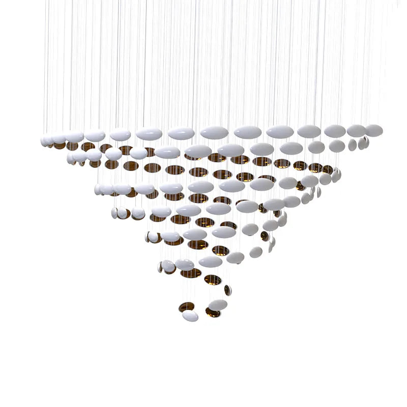 Modern Glass Chandelier for Hotels, Villas & Spiral Staircases