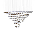 Modern Glass Chandelier for Hotels, Villas & Spiral Staircases