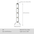 Modern Clear Glass LED Ceiling Chandelier for Living Room & Bar Décor