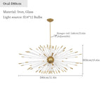 Dandelion Golden Ball Chandelier - Nordic Postmodern Bedroom Dining Room Decor