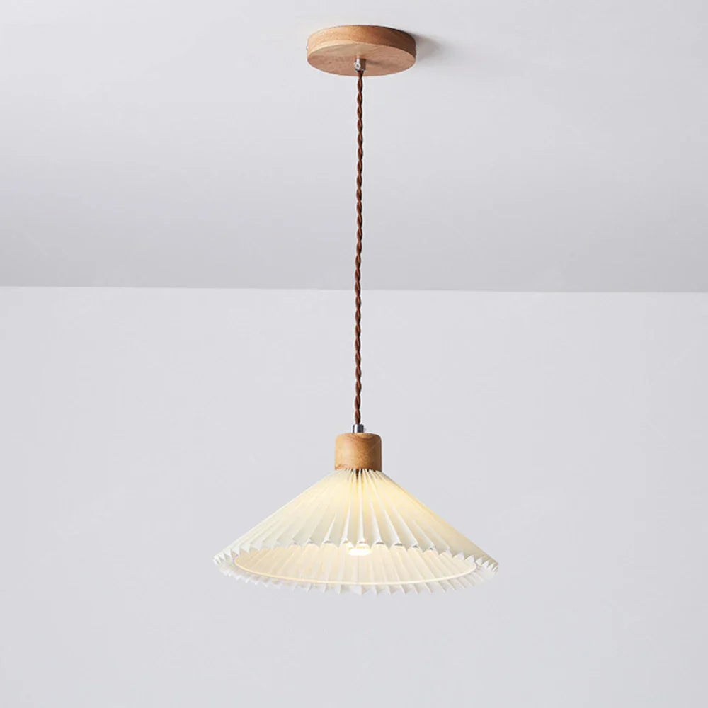 Pleated Pendant Lights: Nordic E27 Base Chandelier for Dining Room, Kitchen Island Lighting