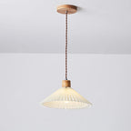 Pleated Pendant Lights: Nordic E27 Base Chandelier for Dining Room, Kitchen Island Lighting
