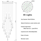 Modern Crystal LED Chandelier for Living Room Gold Stair Indoor Light Fixtures