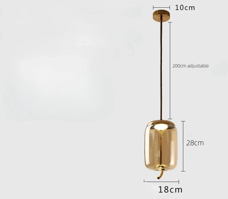 Glass LED Chandeliers for Living Room Bedroom Kitchen Pendant Lamp