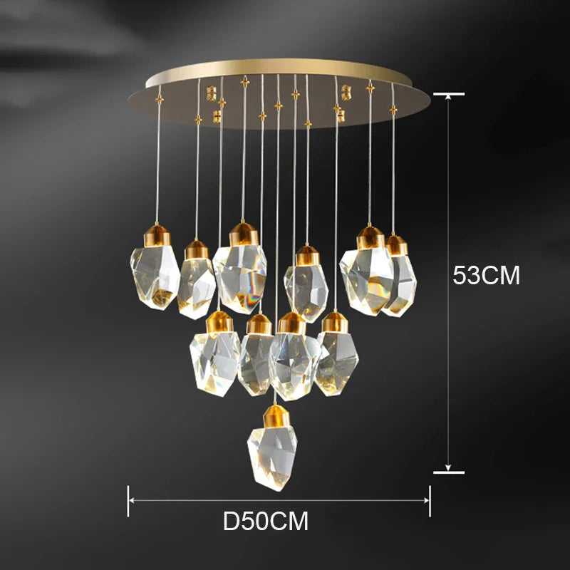 Crystal Chandelier: Luxury Pendant Light for Living and Dining Room