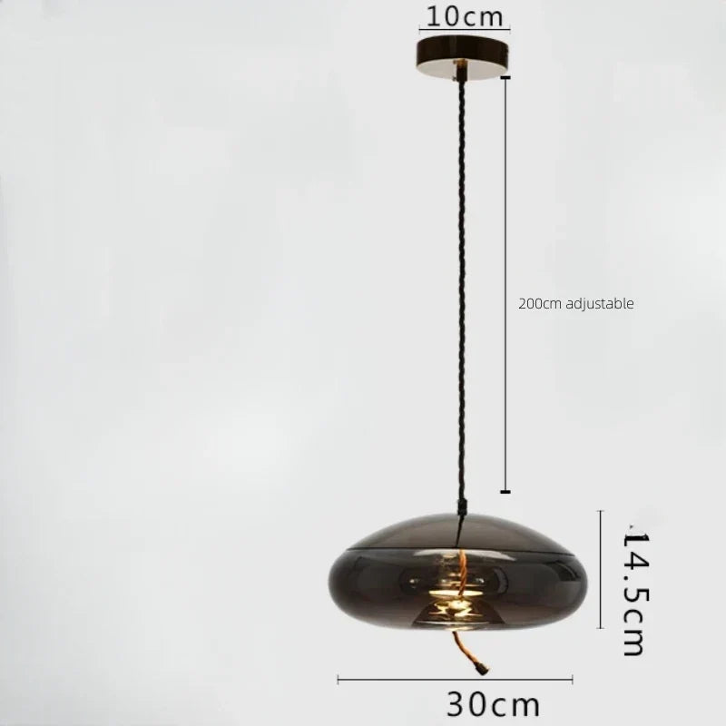 Glass LED Chandeliers for Living Room Bedroom Kitchen Pendant Lamp