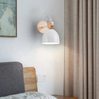 Wooden Wall Light Bedside Lamp Shade Modern Nordic E27 LED Sconce Living Room Lighting