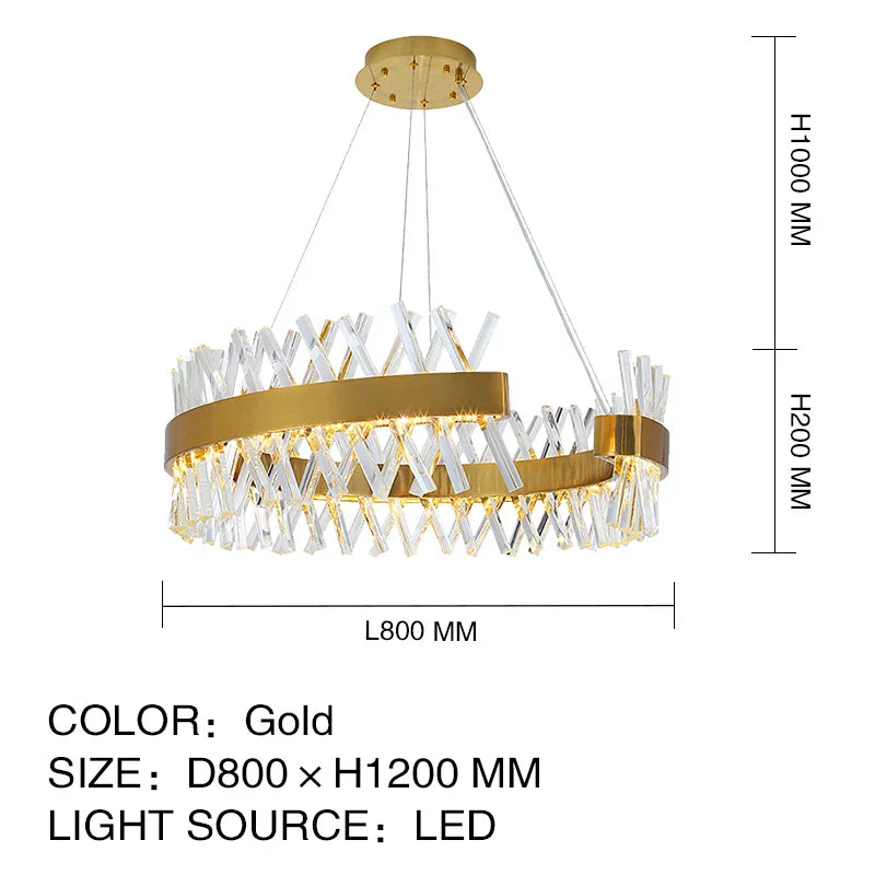 Crystal Chandelier: Luxury LED Pendant Lighting for Hotel, Lobby, Living Room
