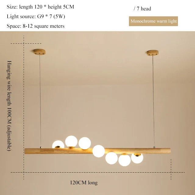 Milk White Glass Balls Pendant Chandelier for Dining Table Kitchen Island LED Lighting