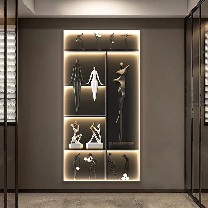 Luminous Wall Mural - Remote Control High-End Art Painting for Modern Living Room & Corridor