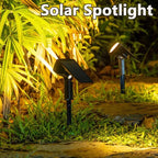 Solar Powered 7LED Spotlight: Adjustable, Waterproof Outdoor Landscape Wall Light.