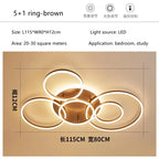 LED Rings Ceiling Chandelier for Decorative Living Room, Dimmable Indoor Lamps
