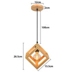 Vintage Industrial Wood Pendant Light Chandelier for Kitchen Island Living Room