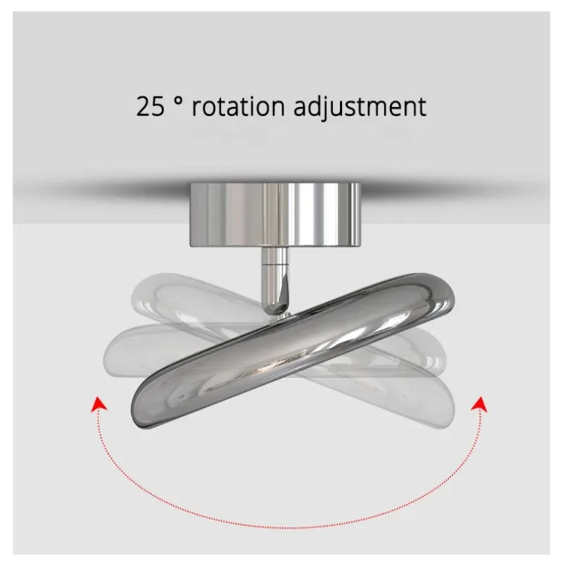 Modern Round Chrome LED Ceiling Light for Various Rooms