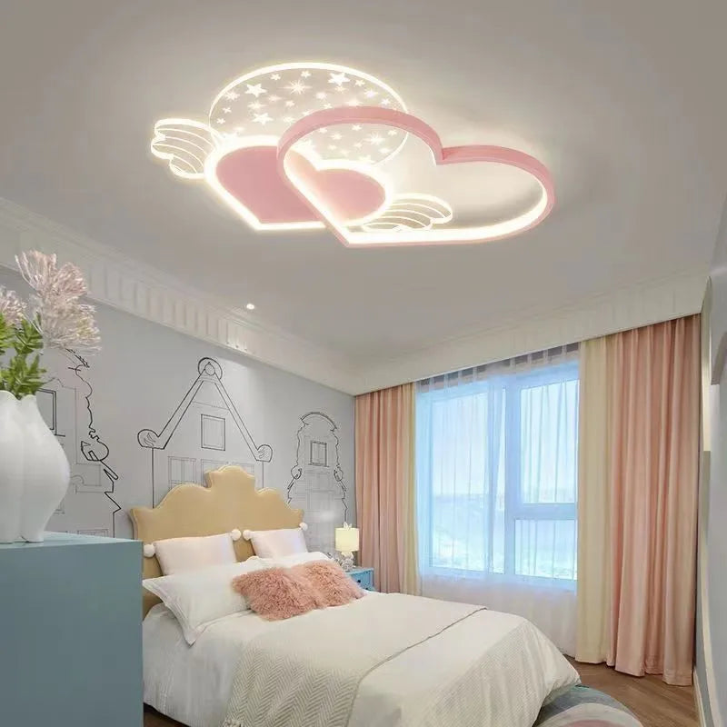 Love Ceiling Lamp: Modern Adjustable LED Chandelier for Boys & Girls Room