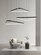 Geometric Ring LED Chandelier: Nordic Minimalist Pendant Light for Living, Dining, Bedroom