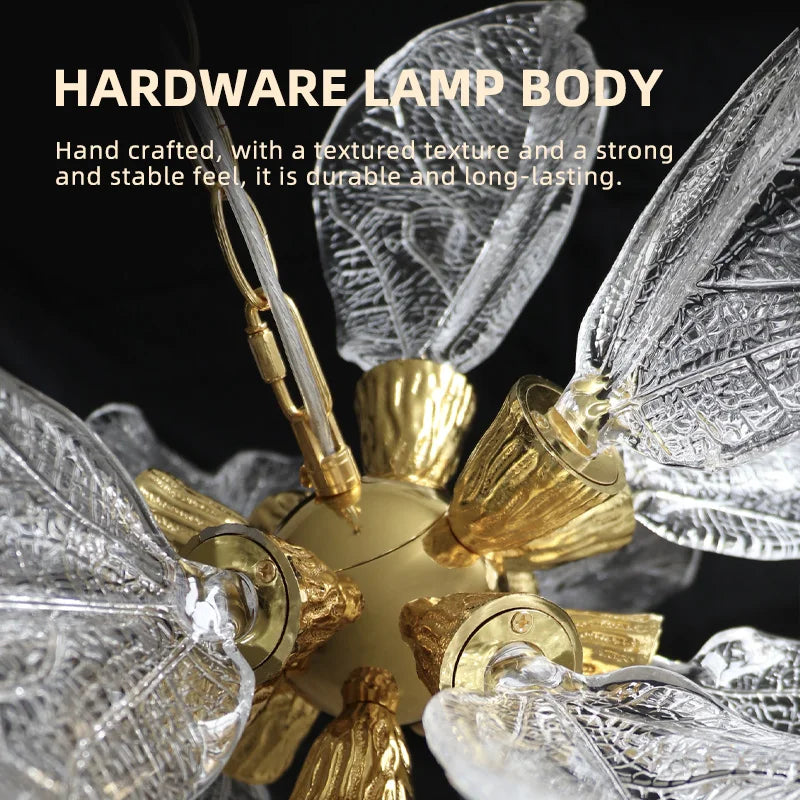 Leaf-Shaped Pendant Lights for Bedroom, Living Room, and Restaurant