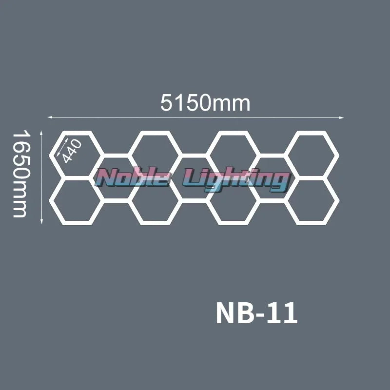 Honeycomb Hexagon LED Ceiling Light for Hair Salon & Auto Detailing